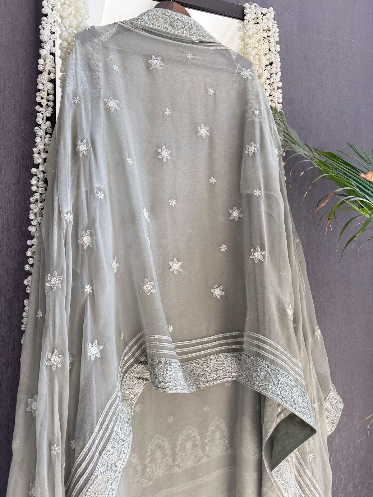 Lucknowi embroidered handwork suit