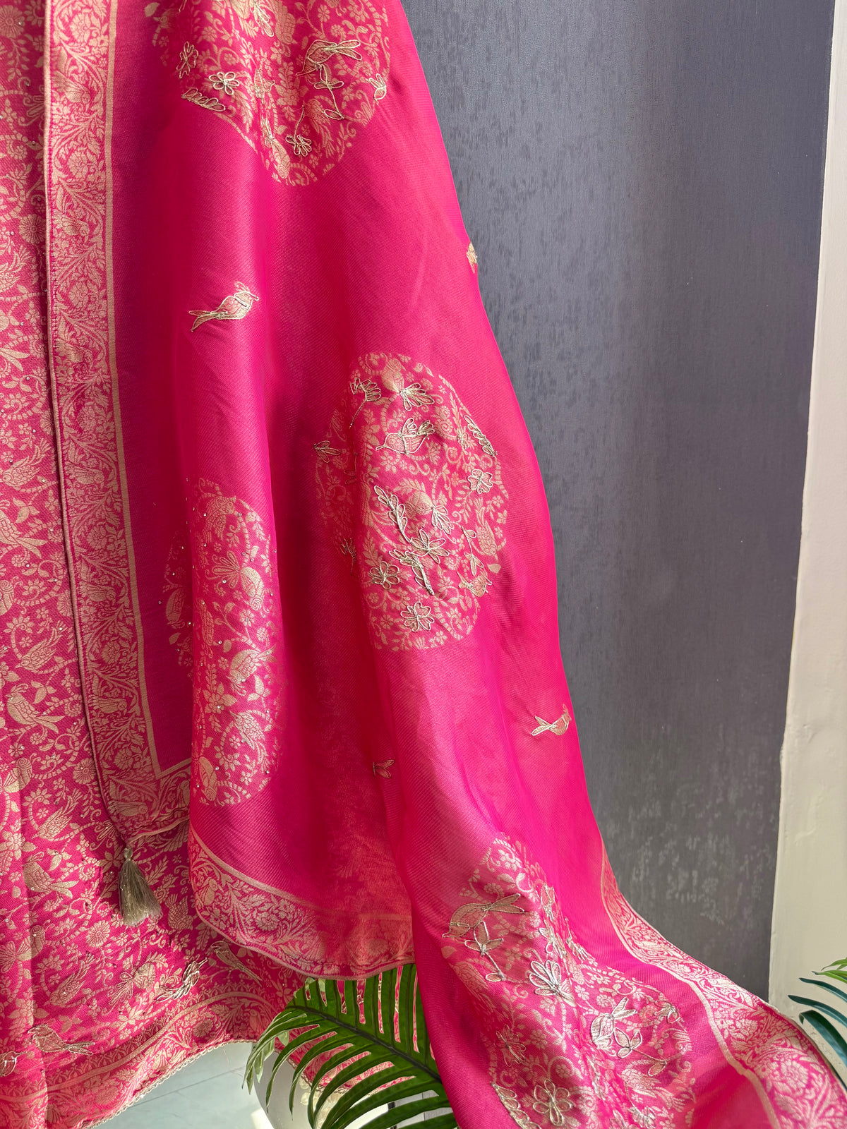 Resham Brocade Benarsi birds suit