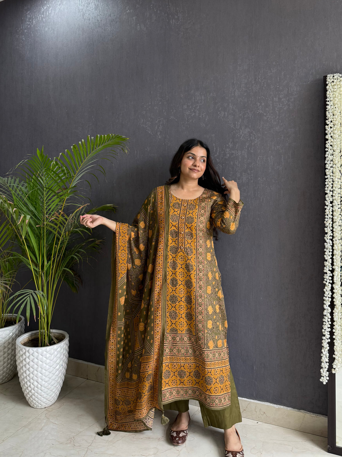 Cotton Ajrakh suit set