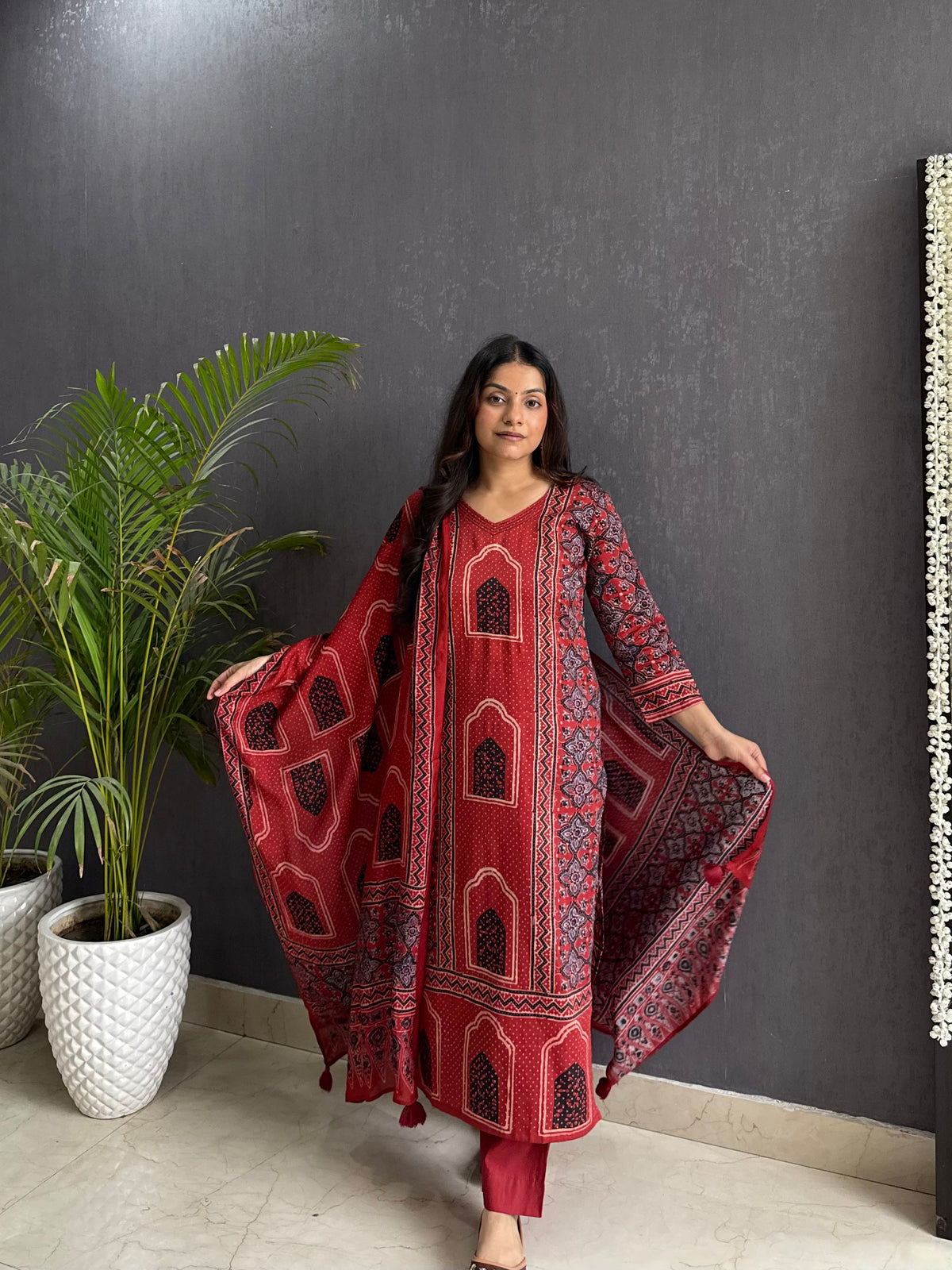 Cotton Ajrakh suit set