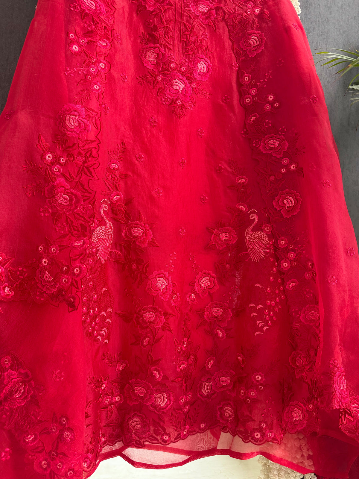 Luxurious Monochromatic parsi work suit