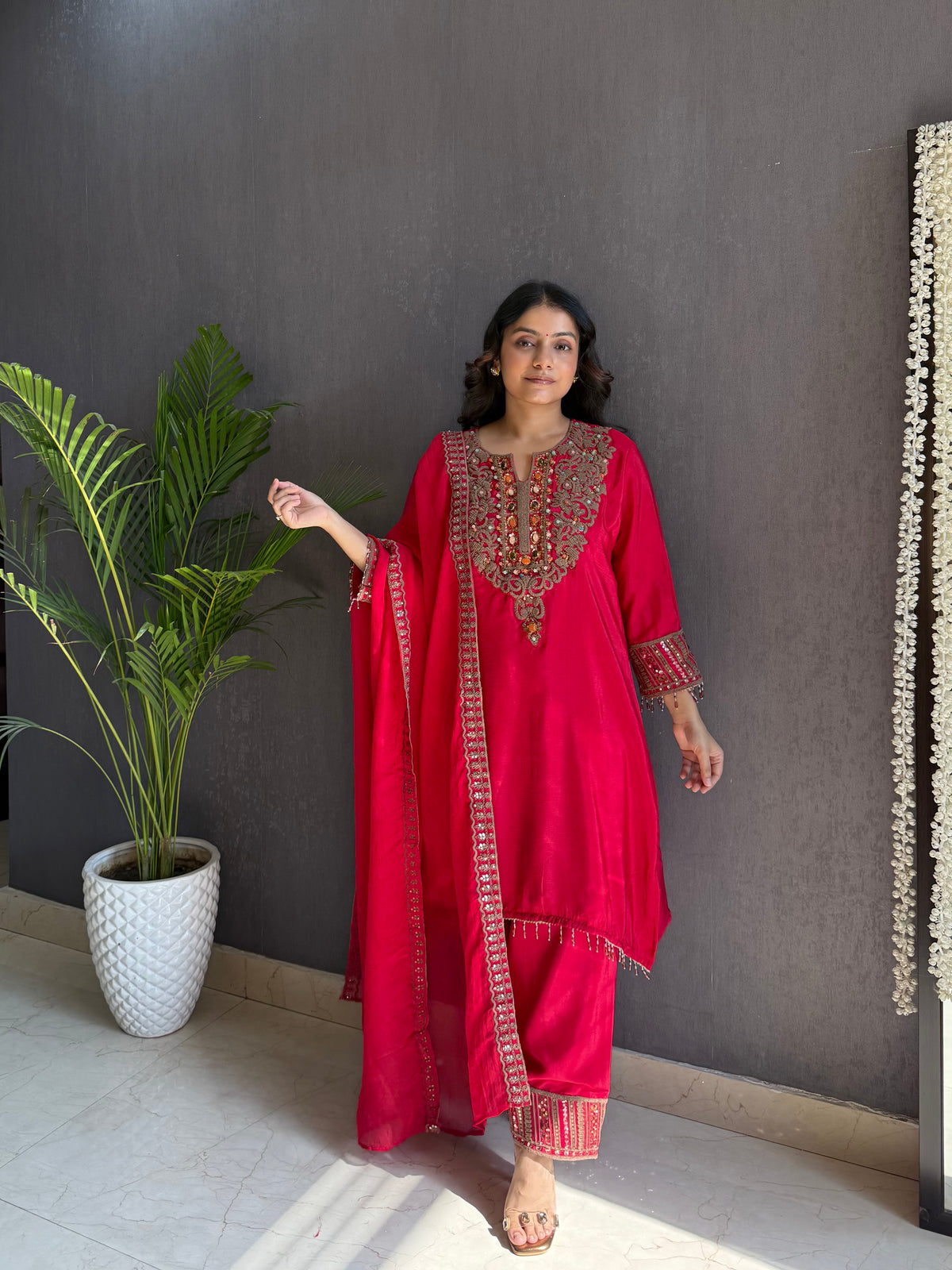 Premium silk antique dori set