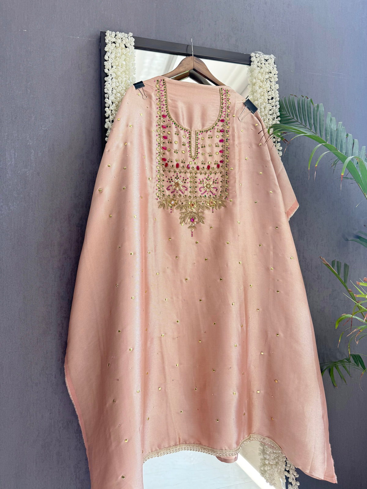Luxurious bejewelled Gharchola suit