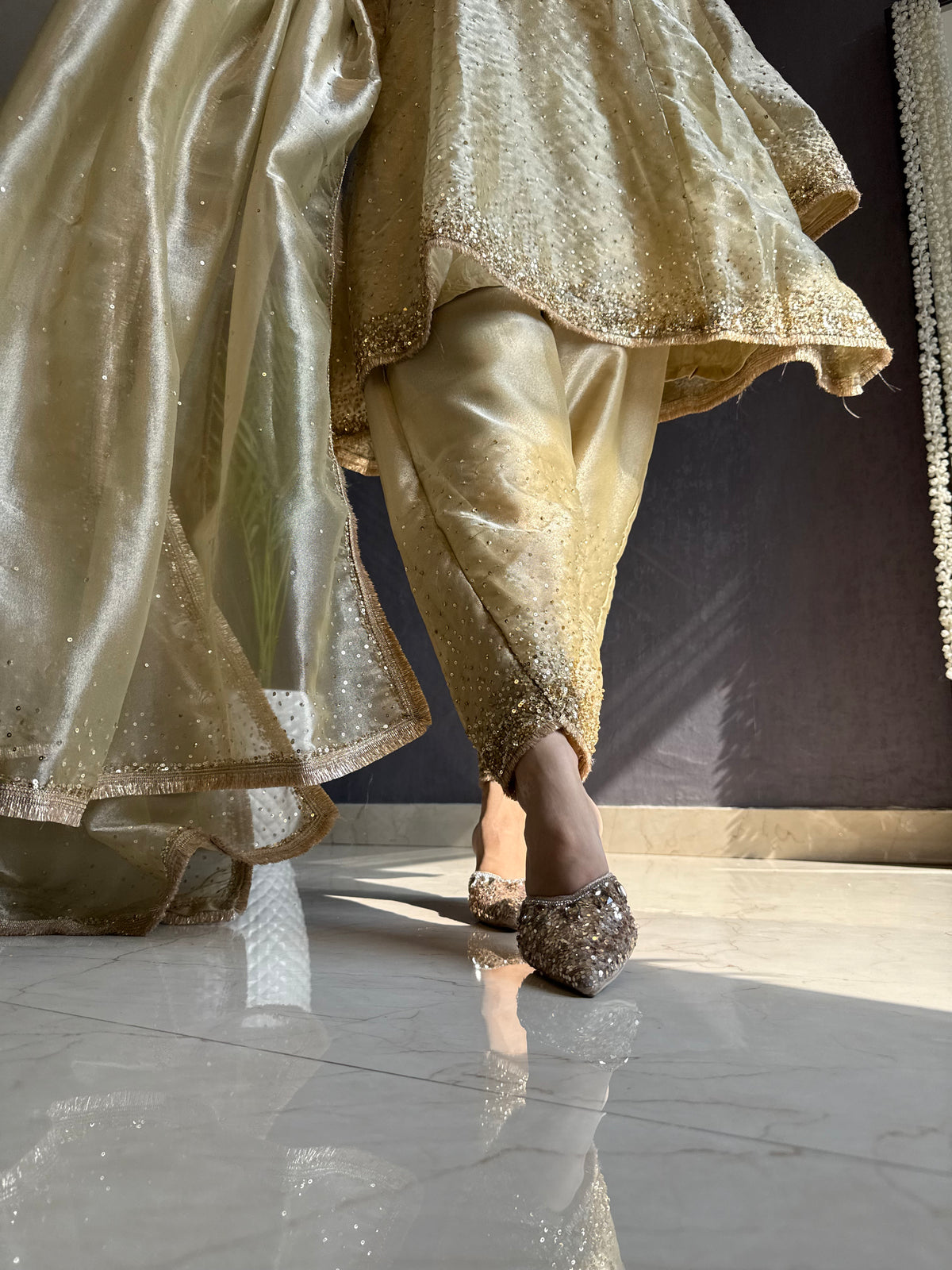 Luxurious Handwork Sitara anarkali set