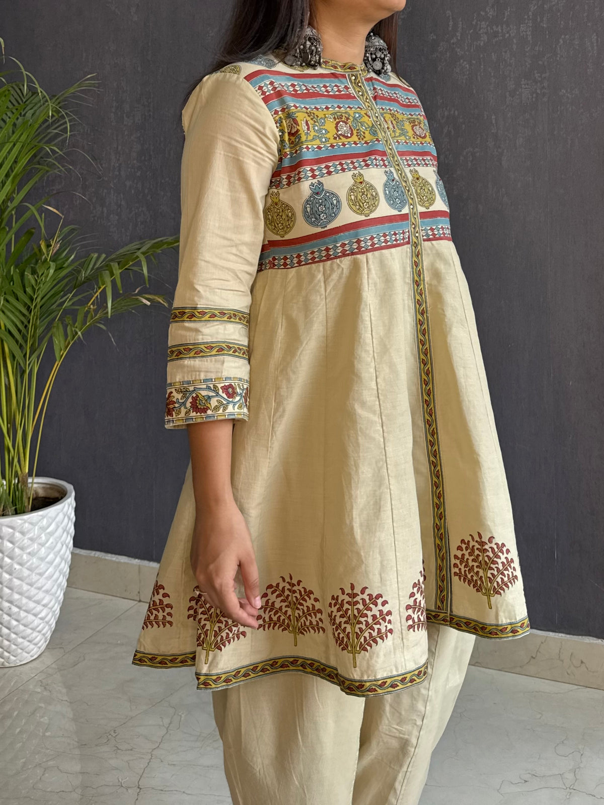 Sanganeri pure cotton dhoti Coord set