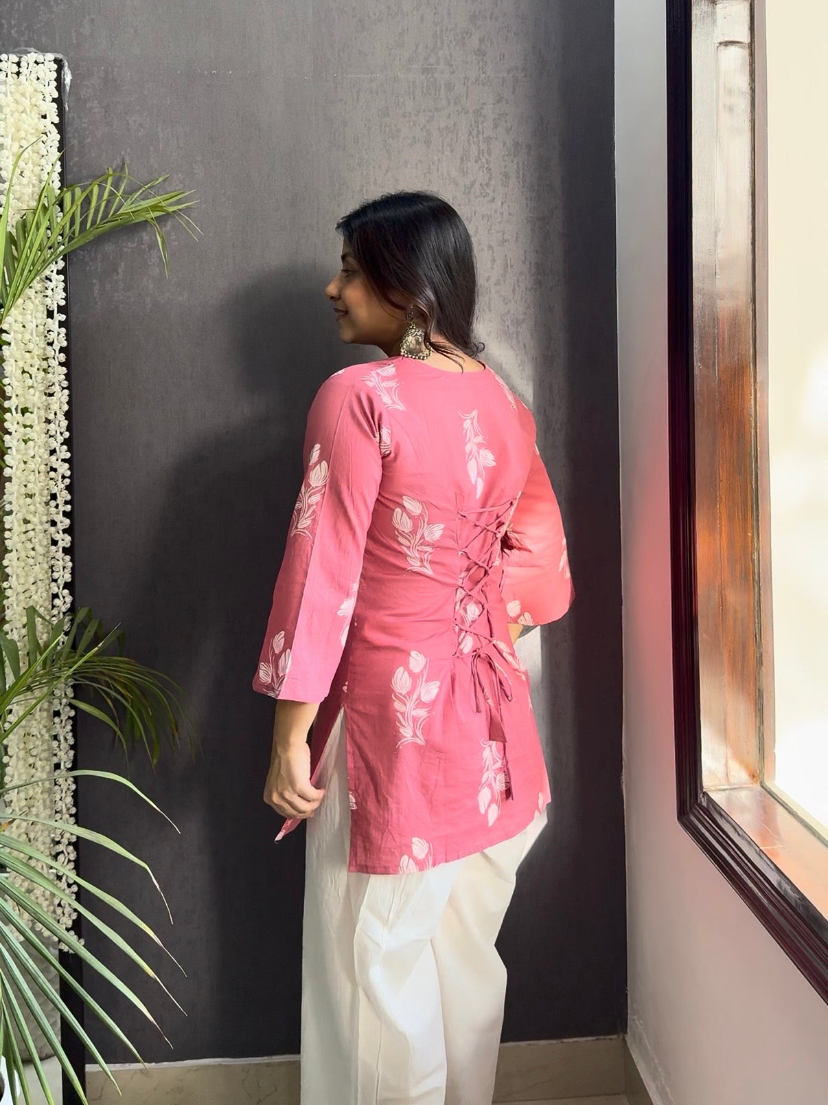 Floral Printed back dori short kurtas