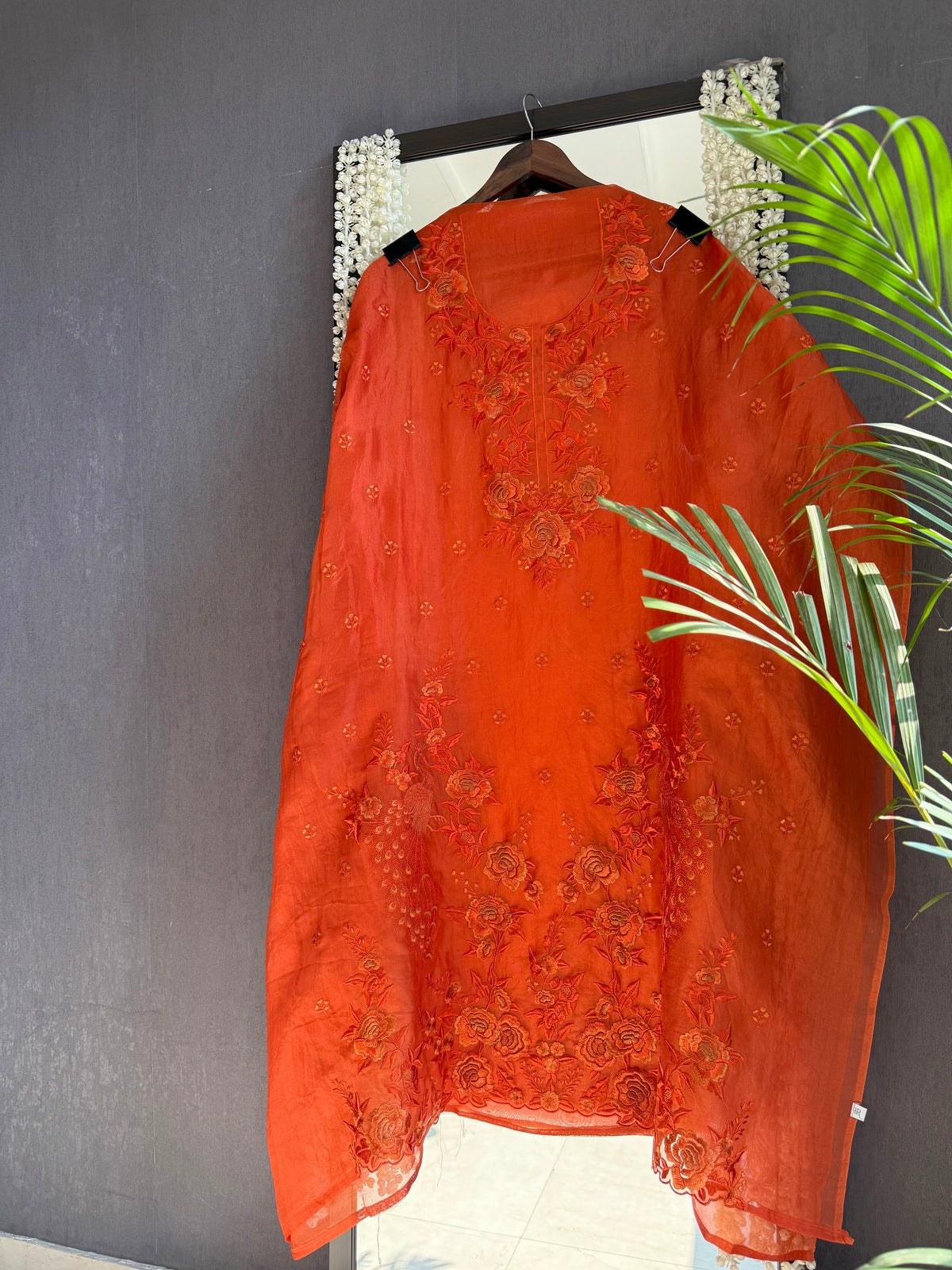 Luxurious Monochromatic parsi work suit