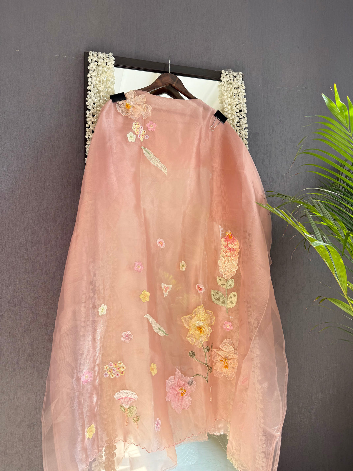 Handwork Appliqué 3D Florals suit