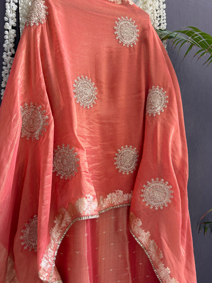Luxurious Tissue benarsi zari handwork suit