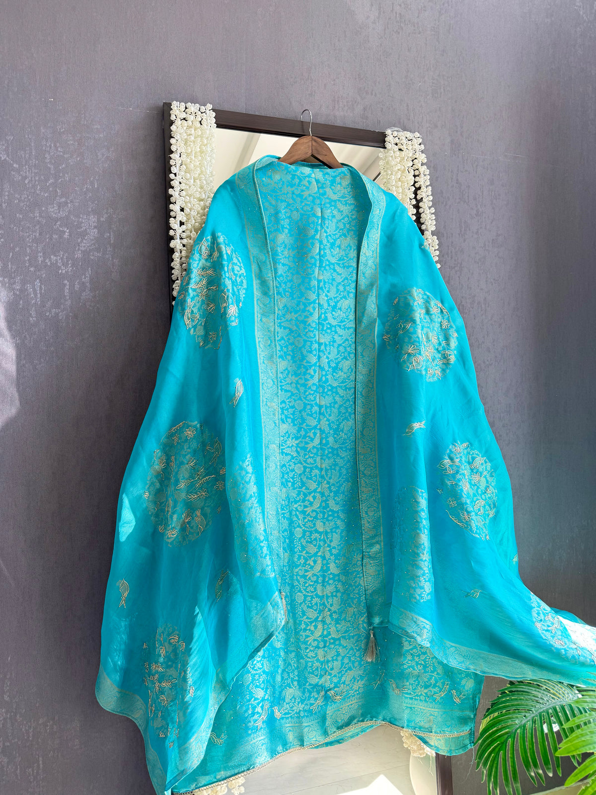 Resham Brocade Benarsi birds suit