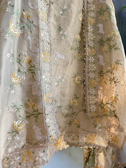 Luxurious Tissue Silk pichwai suit