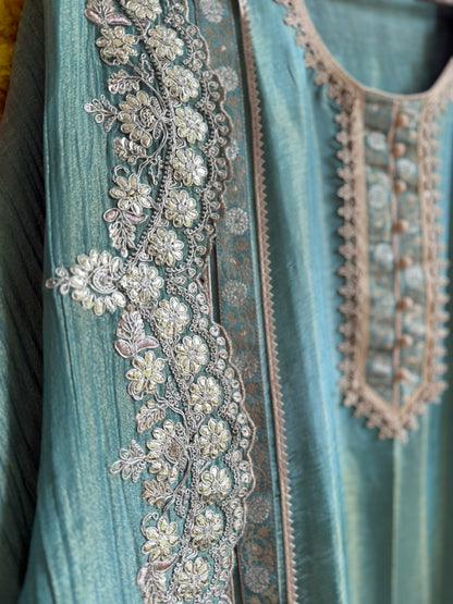 Luxurious Benarsi Tissue silk suit