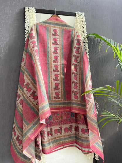 Chanderi pichwai suit