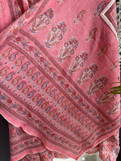 Mulmul cotton paisley florals suit