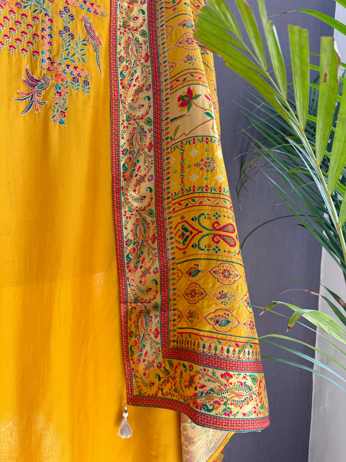 Meenakari Benarsi Paithani Handwork suit