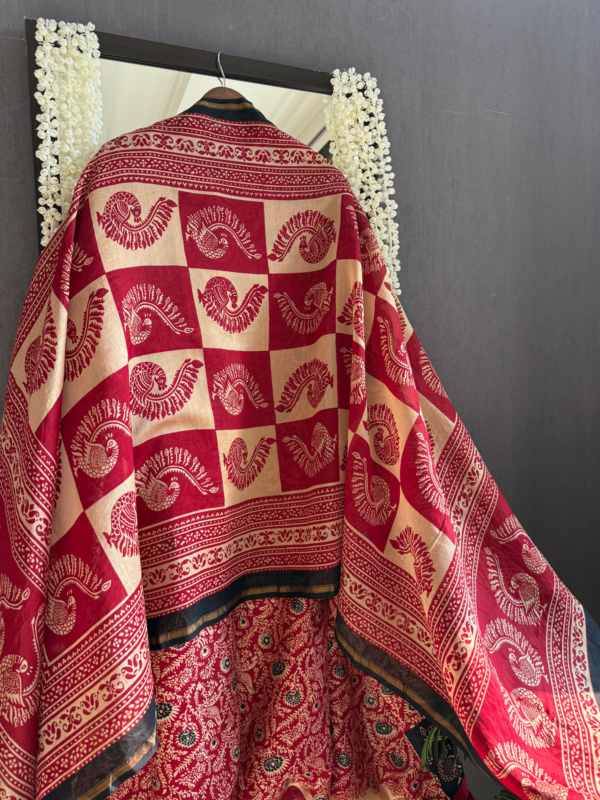 Pure Maheshwari peacock suit
