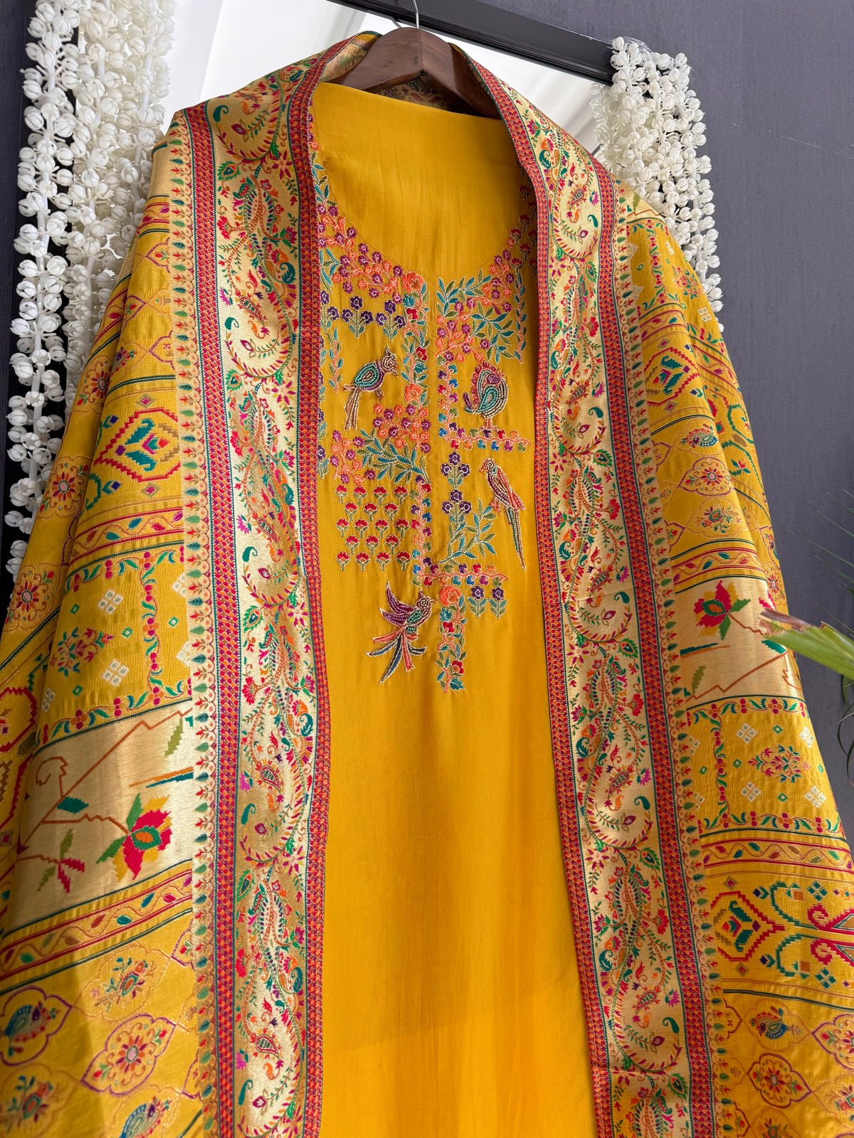 Meenakari Benarsi Paithani Handwork suit