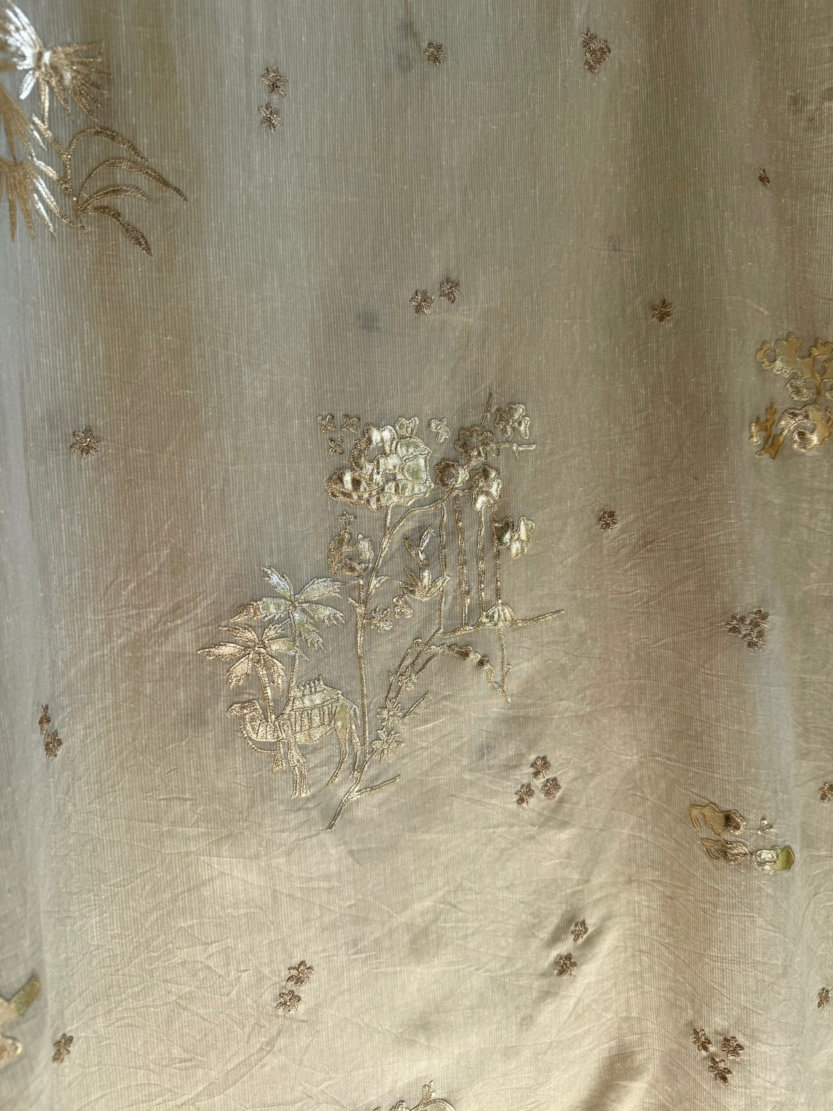Luxurious Mul chanderi gota appliqué work suit