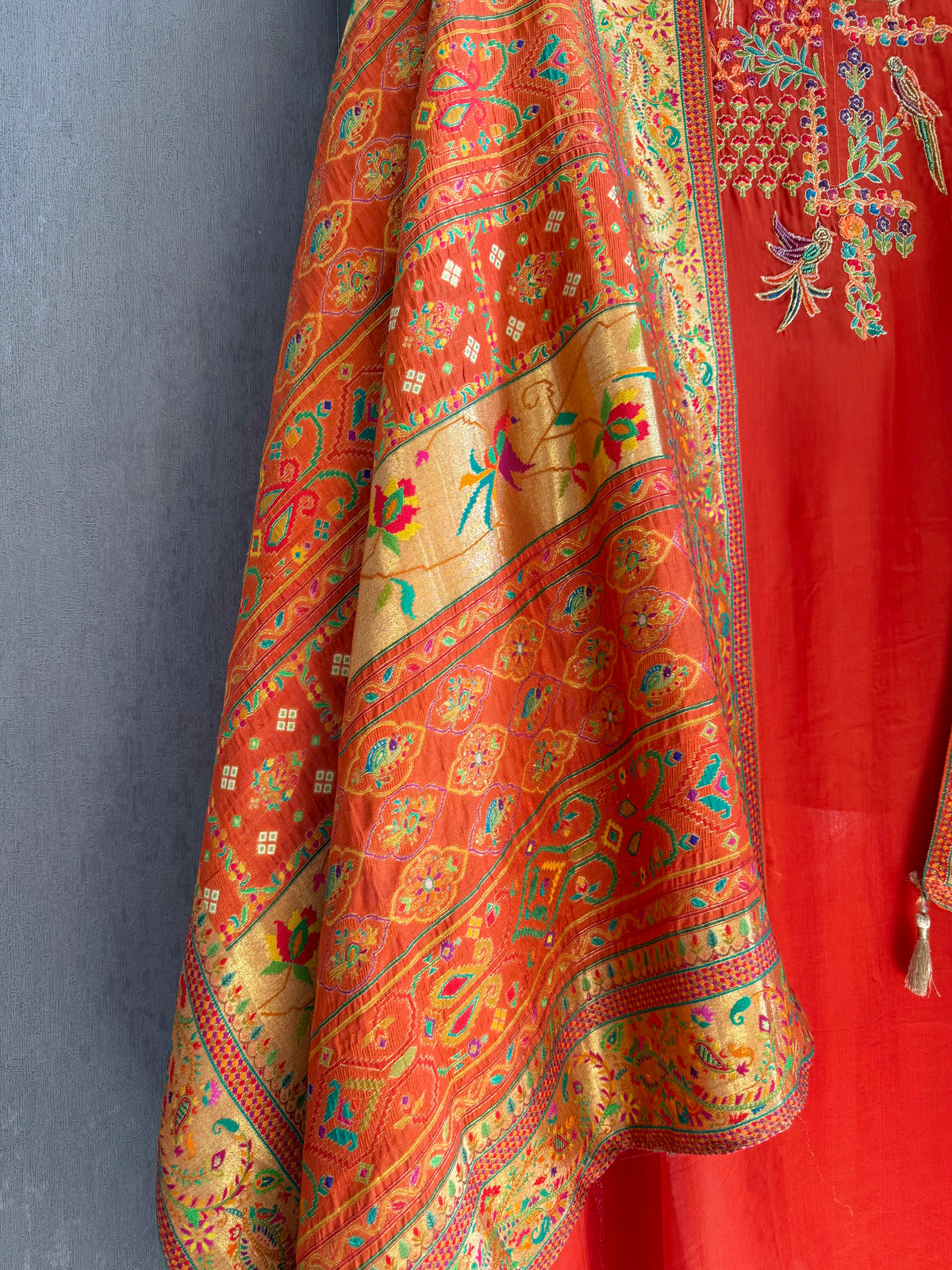 Meenakari Benarsi Paithani Handwork suit