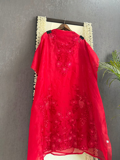 Luxurious Monochromatic parsi work suit