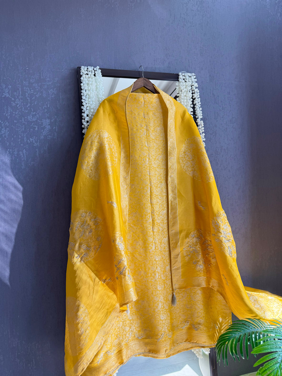 Resham Brocade Benarsi birds suit