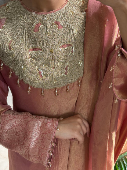 Luxurious tissue silk brocade set