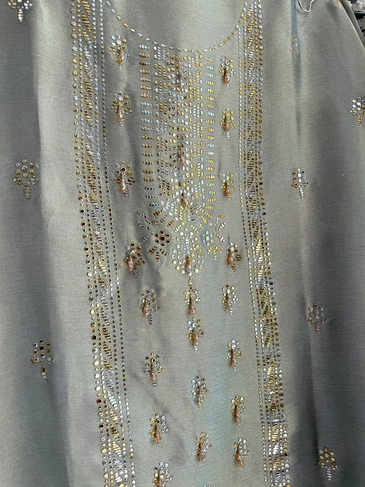 Luxurious Tissue silk mukaish suit