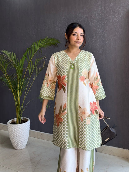 Modal cotton floral Coord set