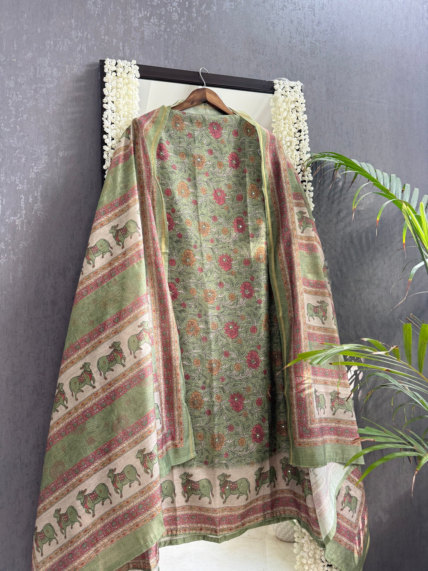 Chanderi pichwai suit