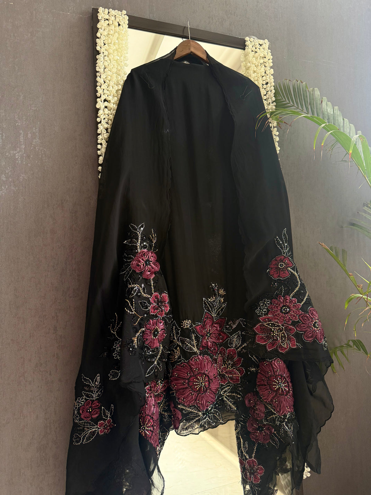 Handwork Organza Appliqué suit