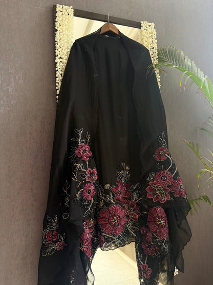 Handwork Organza Appliqué suit