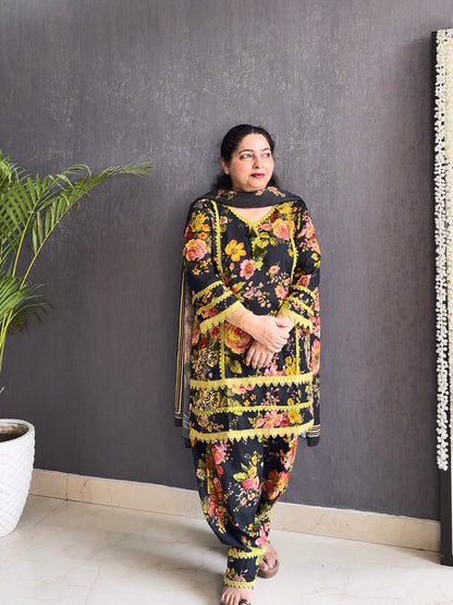 Cotton farshi floral set