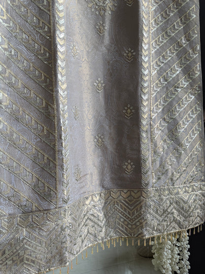 Luxurious Tissue Brocade gota appliqué work suit