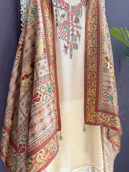 Meenakari Benarsi Paithani Handwork suit