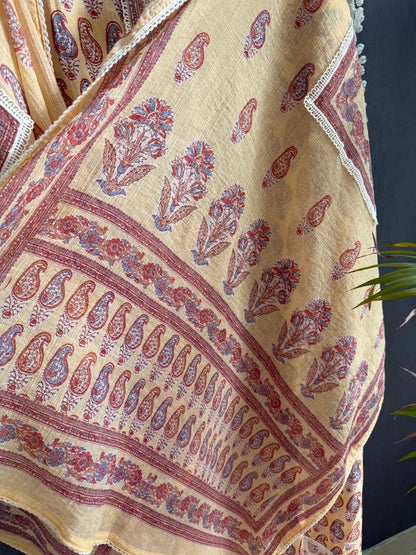 Mulmul cotton paisley florals suit