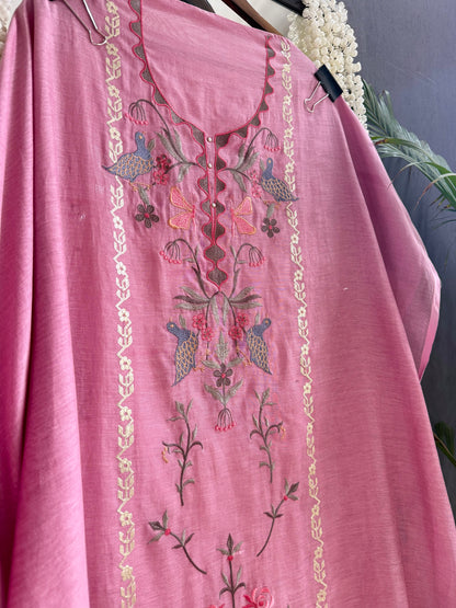 Luxurious Mul chanderi butterfly suit