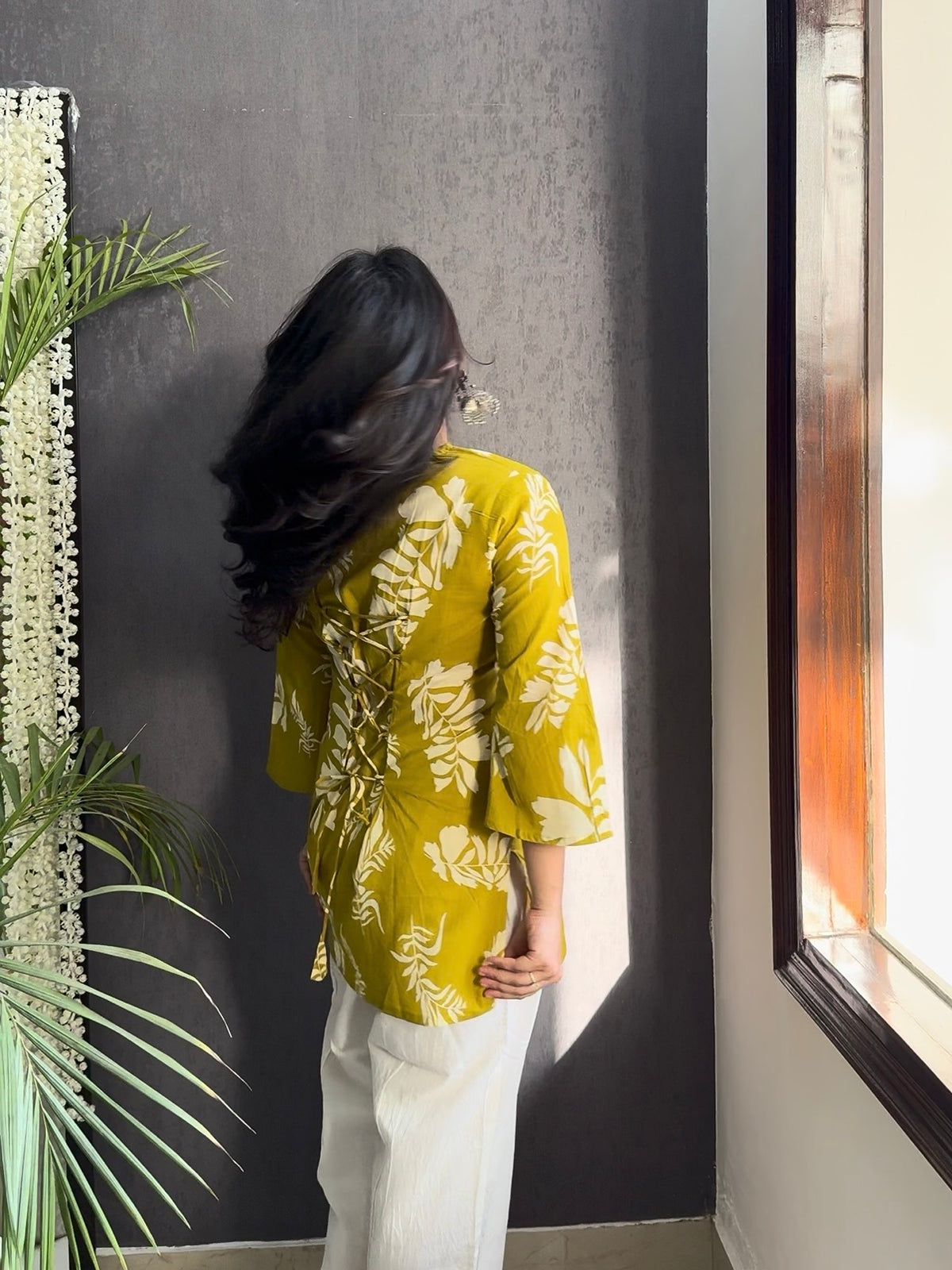 Floral Printed back dori short kurtas