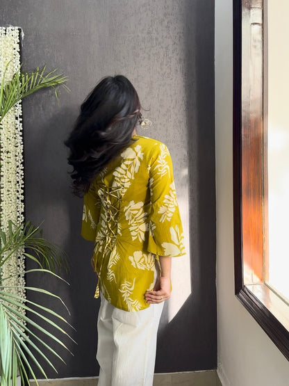 Floral Printed back dori short kurtas