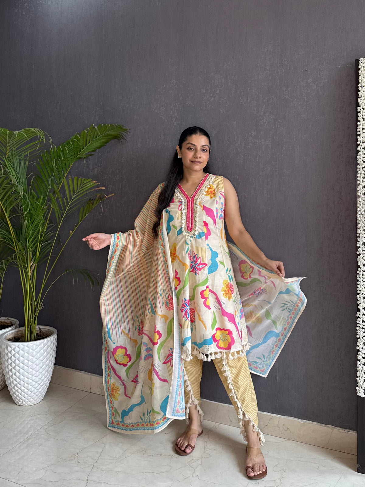 Dreamy pure cotton dhoti set