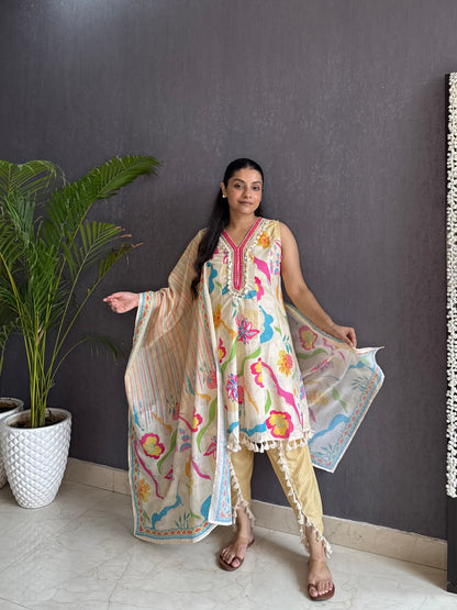 Dreamy pure cotton dhoti set
