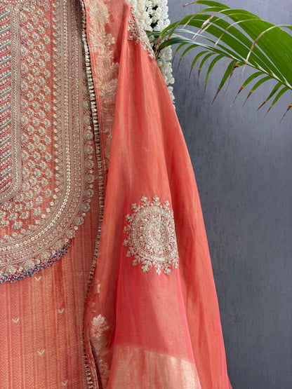 Luxurious Tissue benarsi zari handwork suit