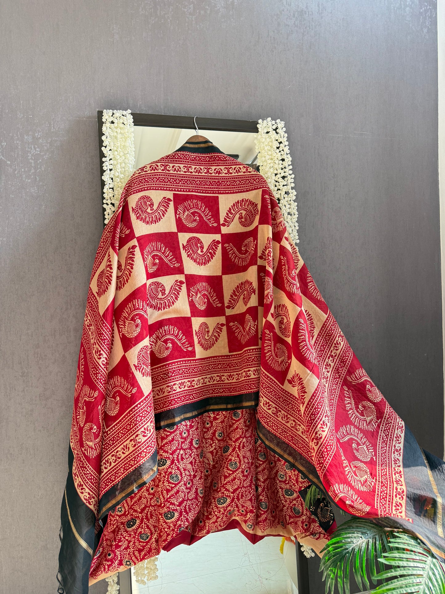 Pure Maheshwari peacock suit