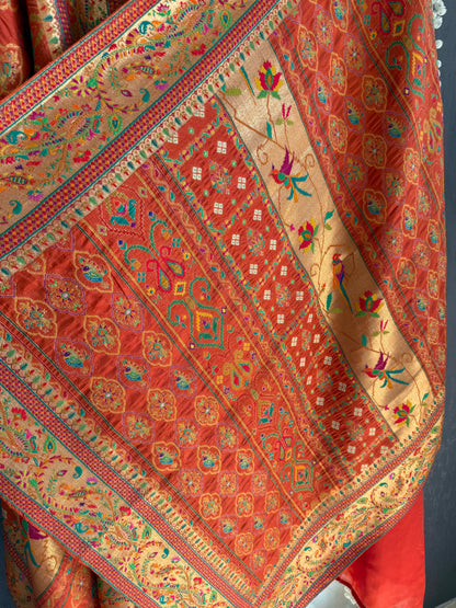 Meenakari Benarsi Paithani Handwork suit