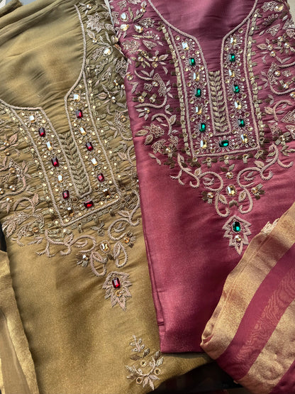 Luxurious dabka bejewelled suit