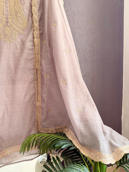 Luxurious Mul chanderi dori sitara suit