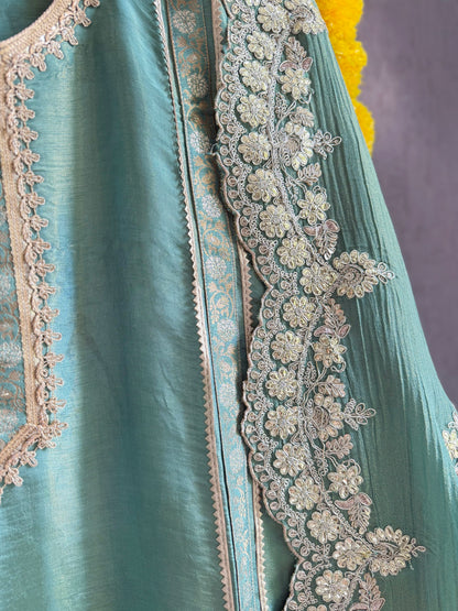 Luxurious Benarsi Tissue silk suit