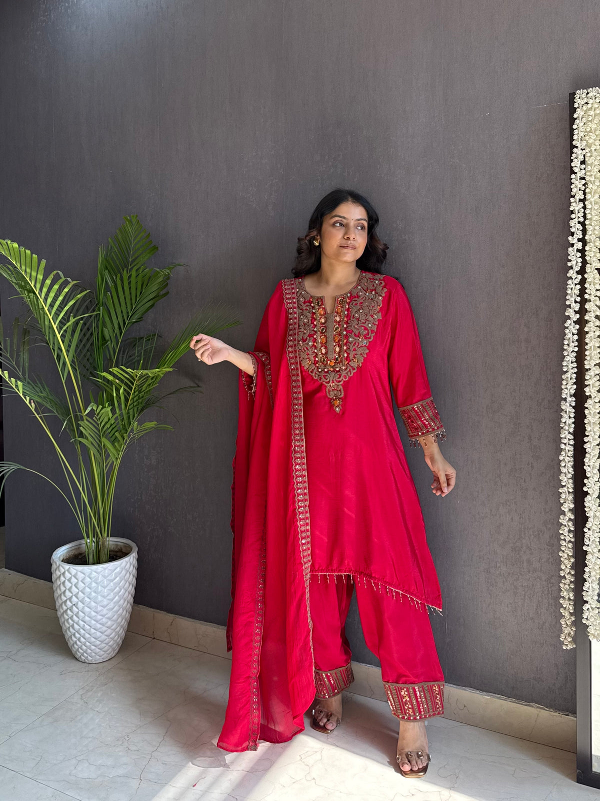 Premium silk antique dori set