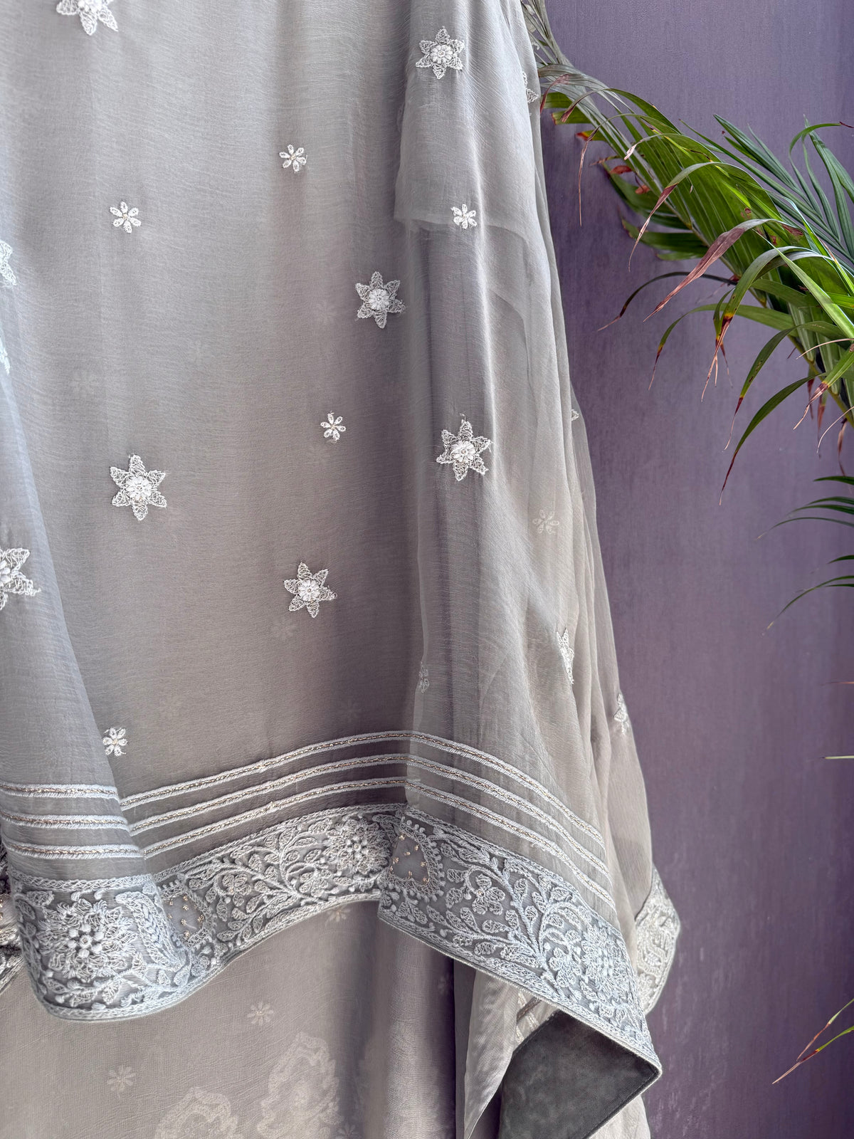 Lucknowi embroidered handwork suit