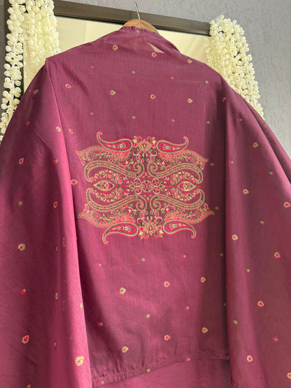 Linen kashmiri jamawar suit