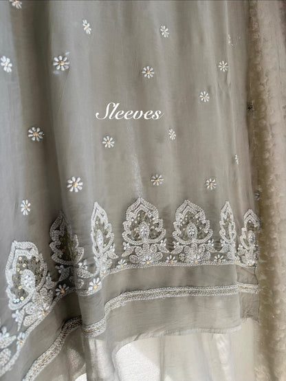 Lucknowi embroidered handwork suit